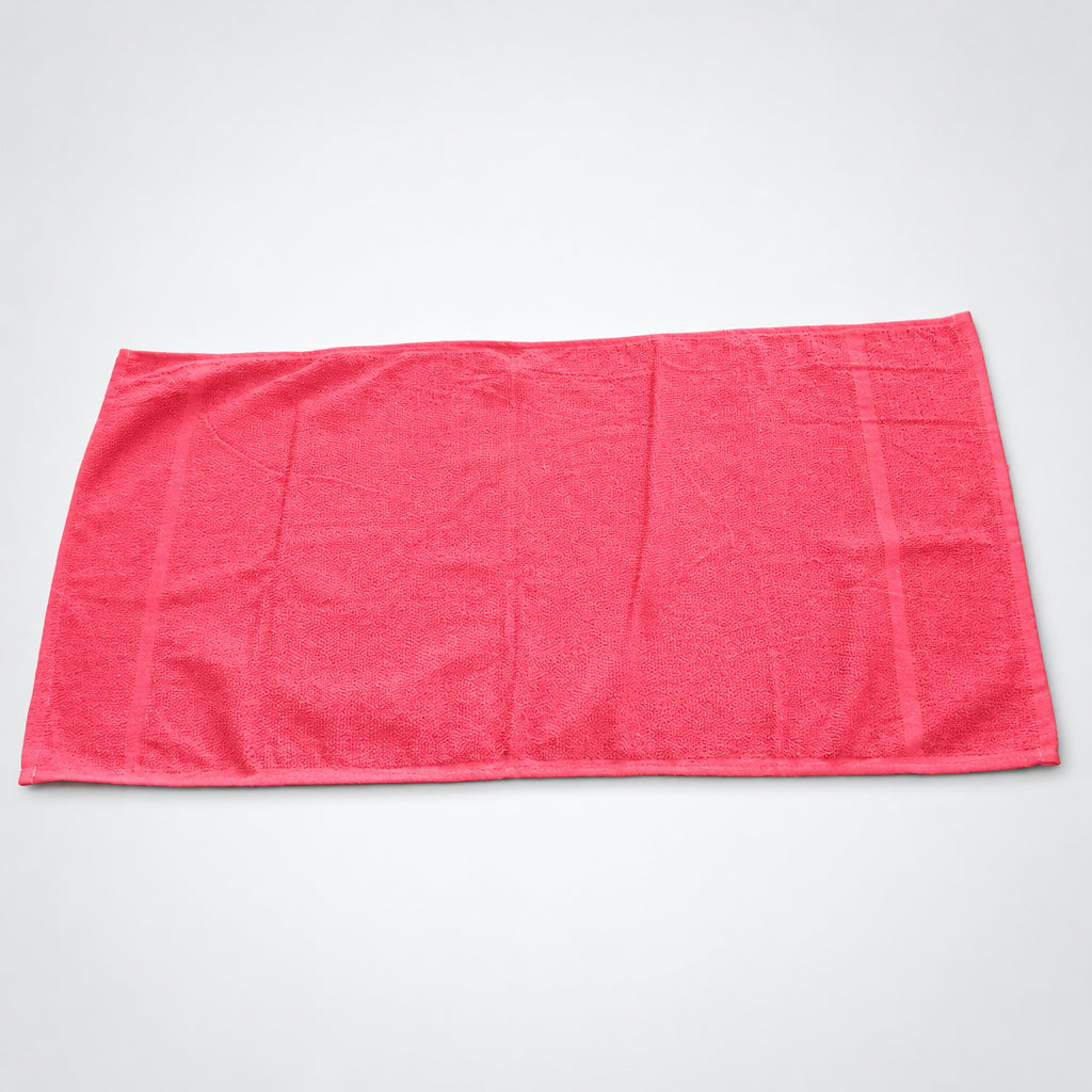 Burgundy Loop Terry Kitchen Towel laid flat