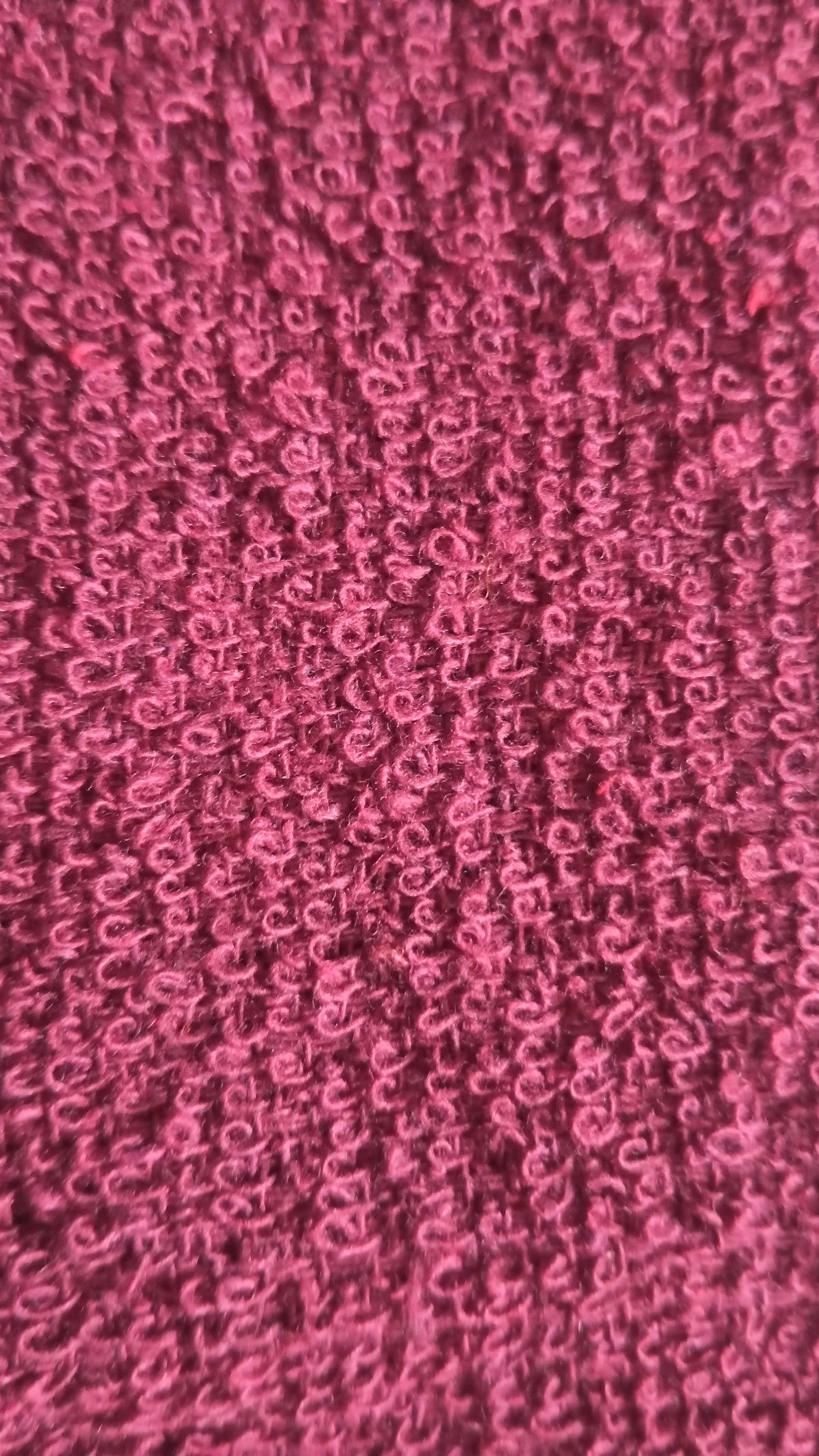 Macro close-up of the curly loop terry pile