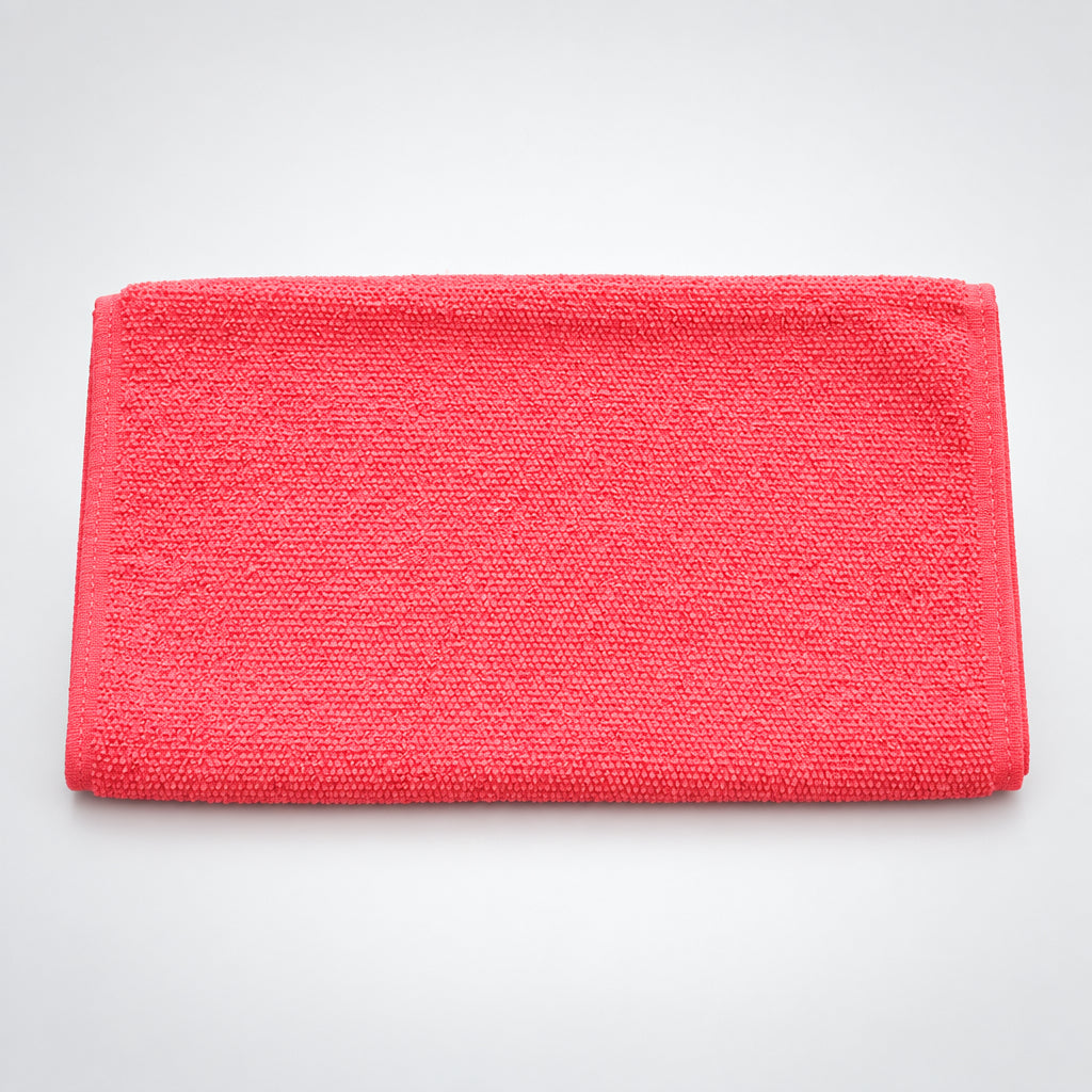 Burgundy Loop Terry Kitchen Towel folded, textured loop pile