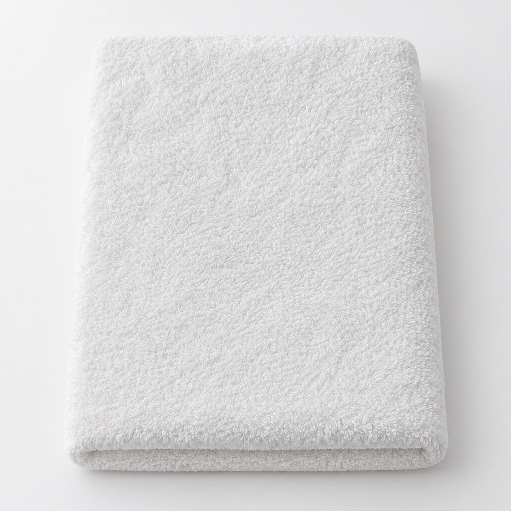 Close-up of the white Home Bath Towel terry pile